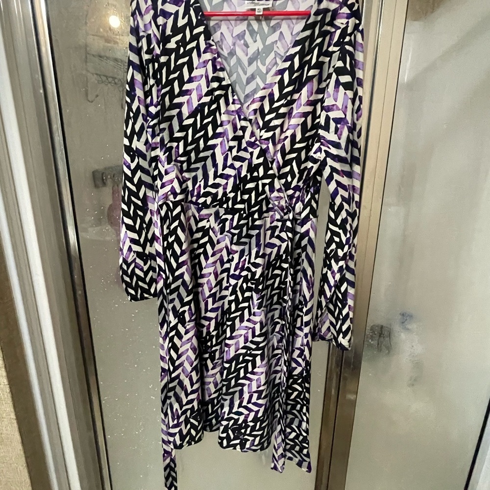 Allison Brittney half wrap dress with tie. Like new condition.